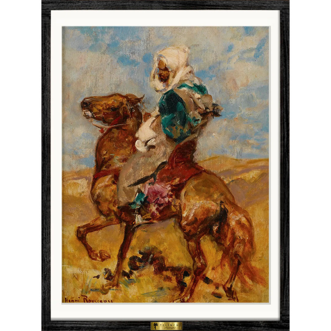 North African on Horseback by Henri Rousseau