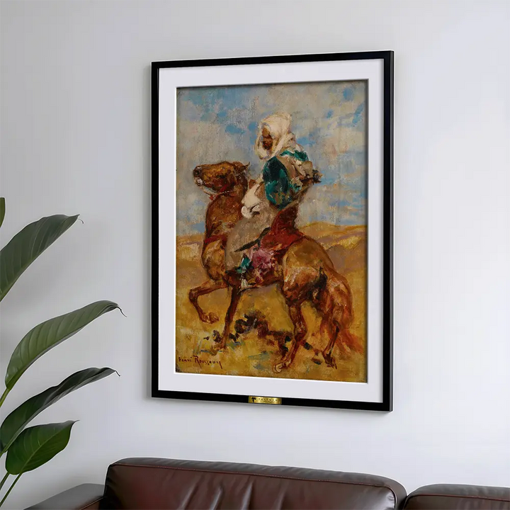 North African on Horseback by Henri Rousseau