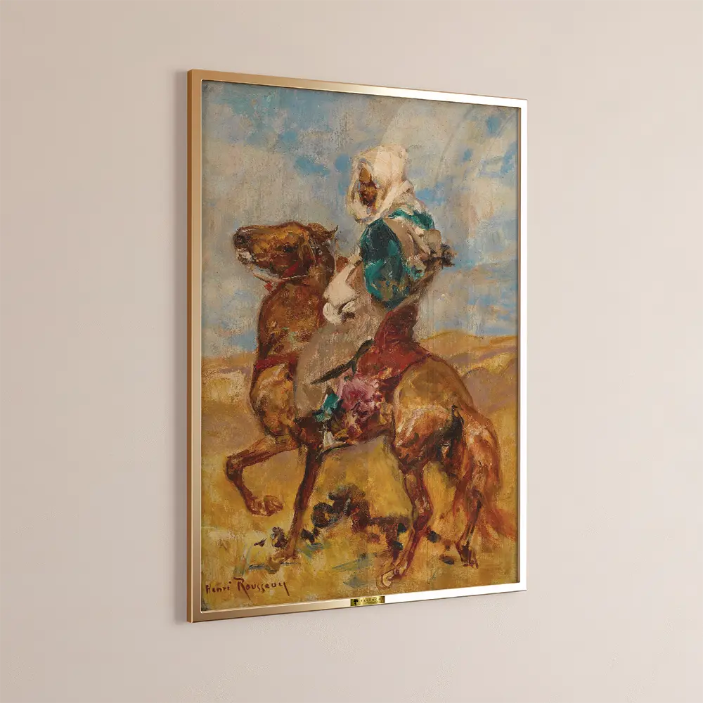 North African on Horseback by Henri Rousseau
