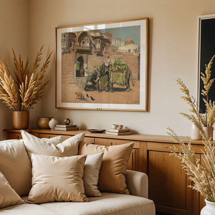 Decorated Elephants in Ceremony