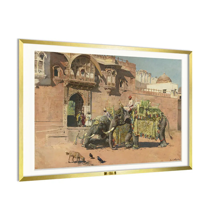 Decorated Elephants in Ceremony