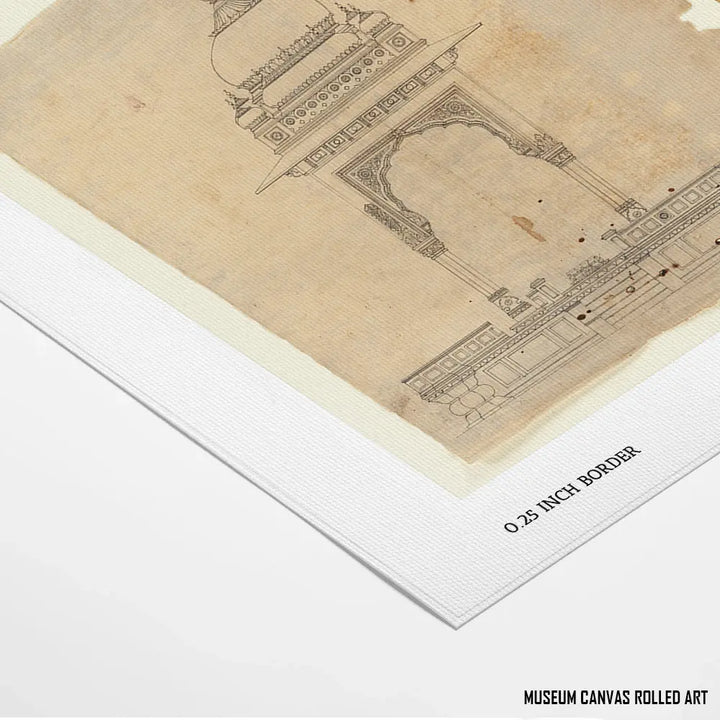 Architectural Drawing of a Domed Pavilion