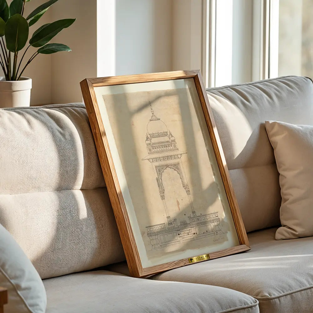 Architectural Drawing of a Domed Pavilion