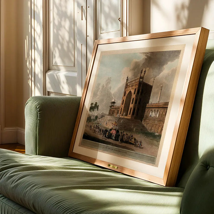 Eastern Gate of the Jummah Musjid at Delhi by Thomas Daniell