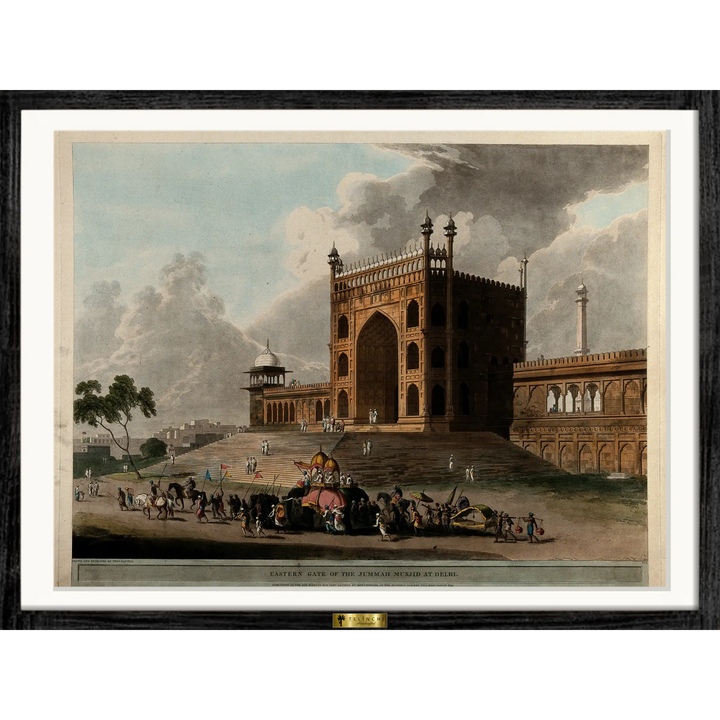 Eastern Gate of the Jummah Musjid at Delhi by Thomas Daniell