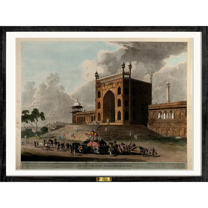 Eastern Gate of the Jummah Musjid at Delhi by Thomas Daniell