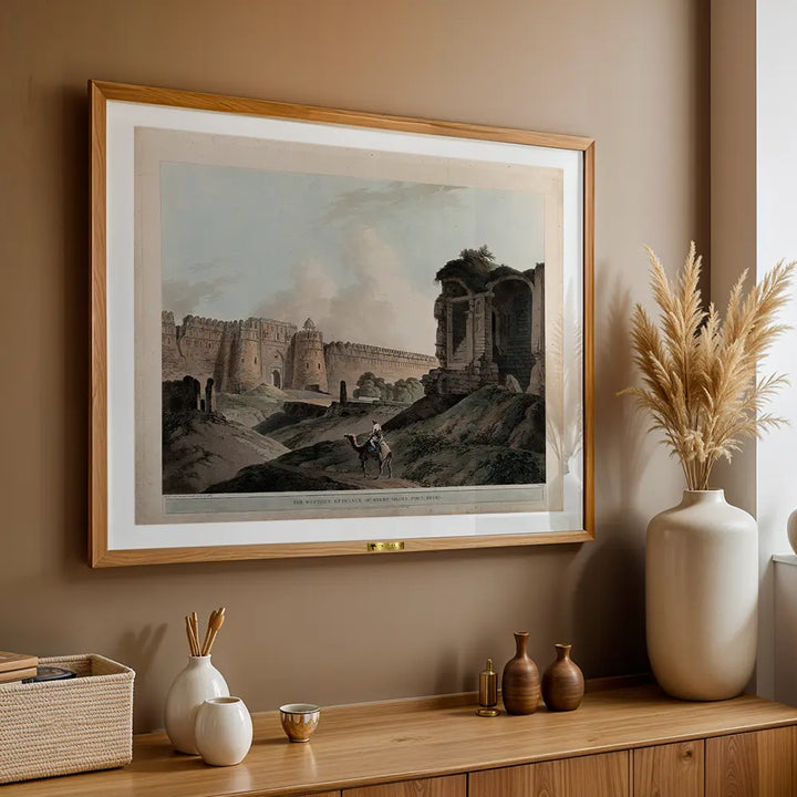 The Western Entrance of Sher Shah's Fort, Delhi by Thomas Daniell