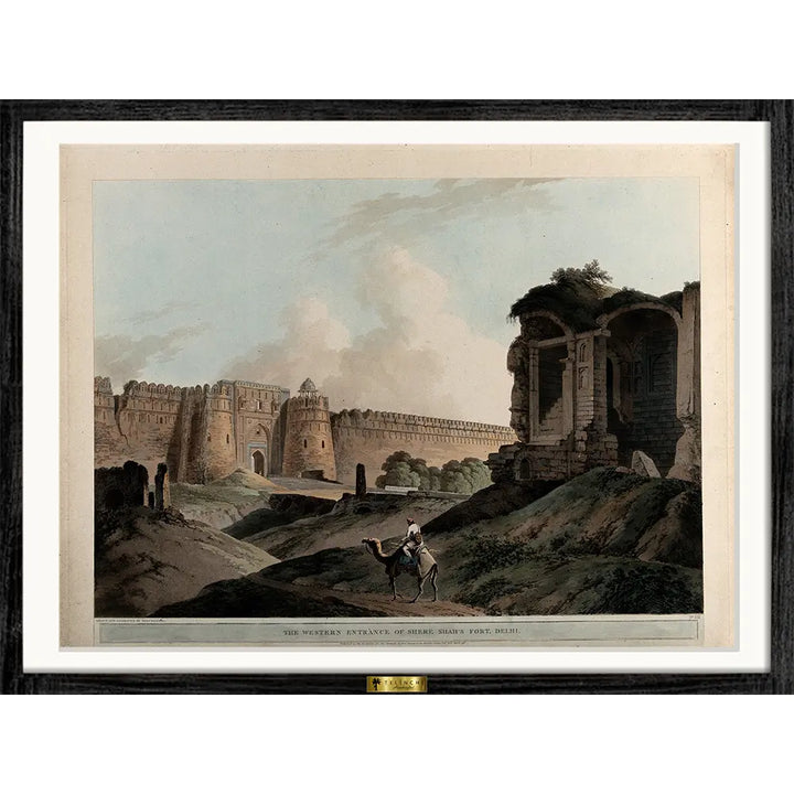 The Western Entrance of Sher Shah's Fort, Delhi by Thomas Daniell