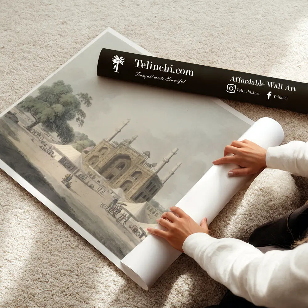 Tomb of Akbar, Secundra by Thomas Daniell