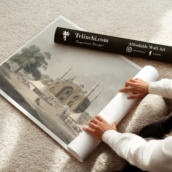 Tomb of Akbar, Secundra by Thomas Daniell