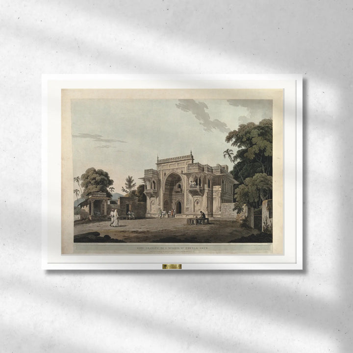 Ruins of the Magnificent Mausoleum of Akbar by the British artist Thomas Daniell