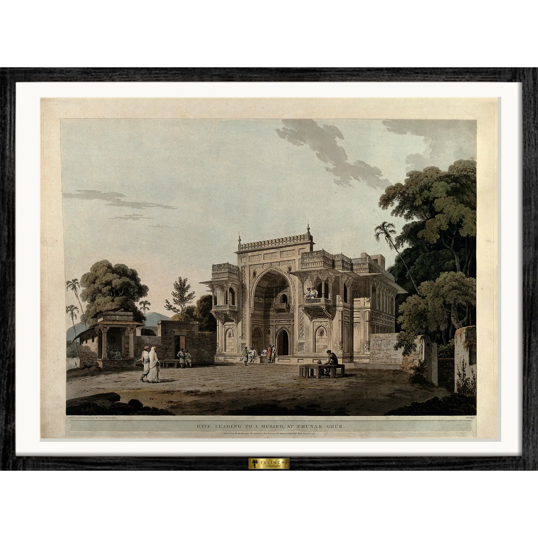 Ruins of the Magnificent Mausoleum of Akbar by the British artist Thomas Daniell