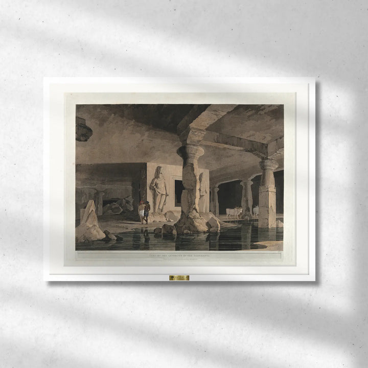 Part of the Interior of the Caves of the Elephanta by Thomas Daniell