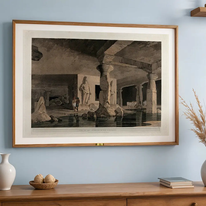 Part of the Interior of the Caves of the Elephanta by Thomas Daniell