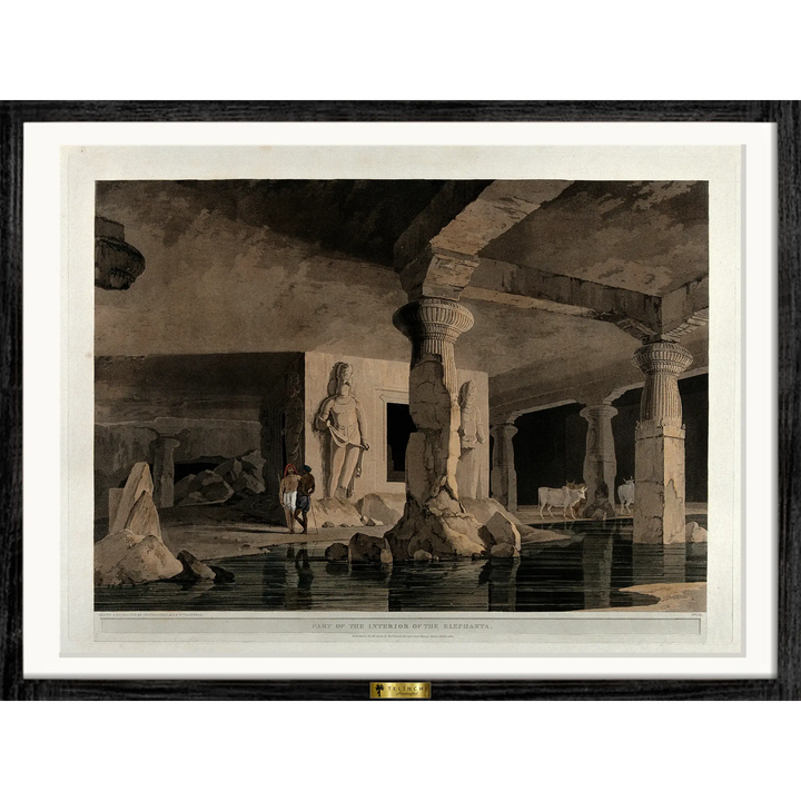 Part of the Interior of the Caves of the Elephanta by Thomas Daniell