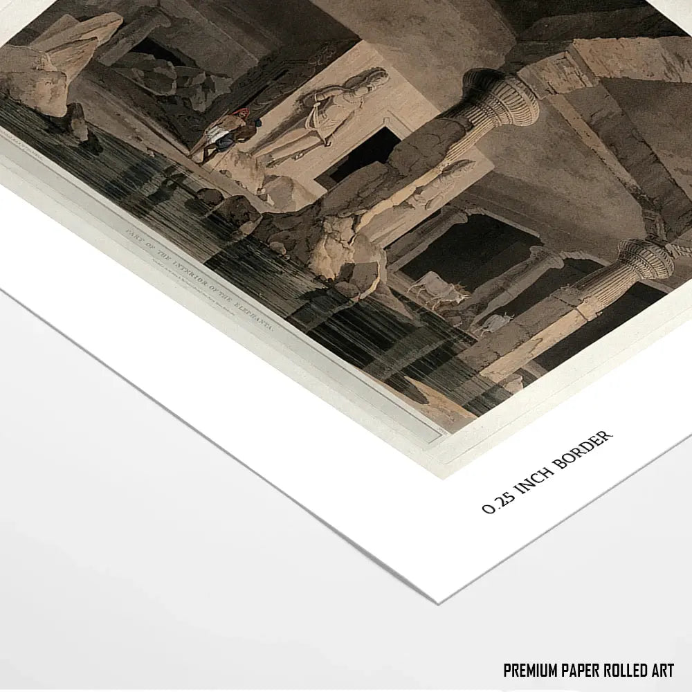 Part of the Interior of the Caves of the Elephanta by Thomas Daniell