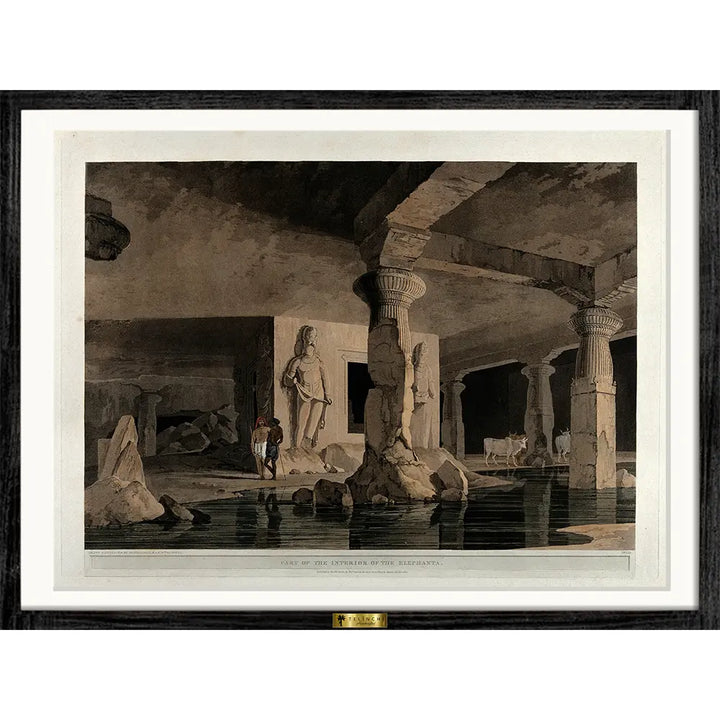 Part of the Interior of the Caves of the Elephanta by Thomas Daniell