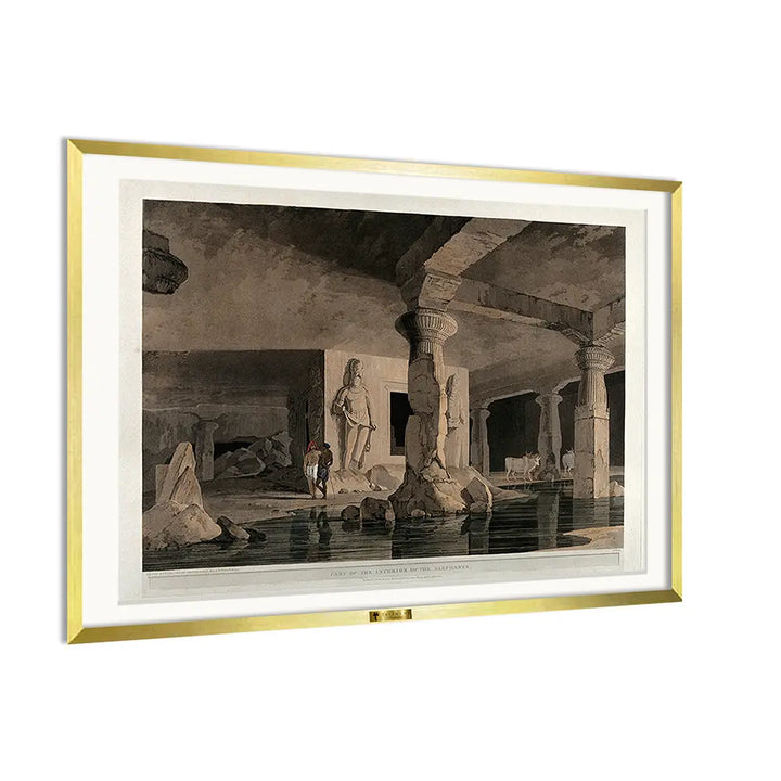 Part of the Interior of the Caves of the Elephanta by Thomas Daniell