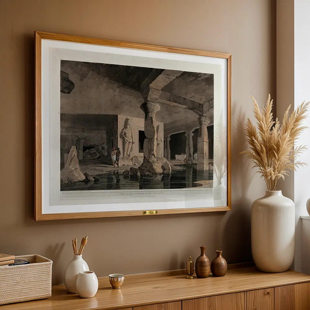 Part of the Interior of the Caves of the Elephanta by Thomas Daniell
