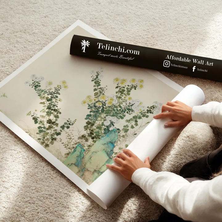 Chrysanthemums by Yamamoto Baiitsu