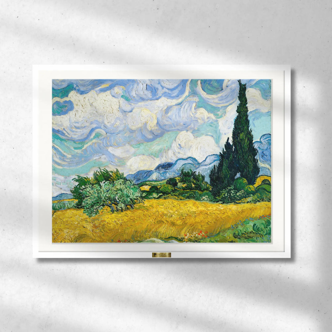 Wheat Field with Cypresses