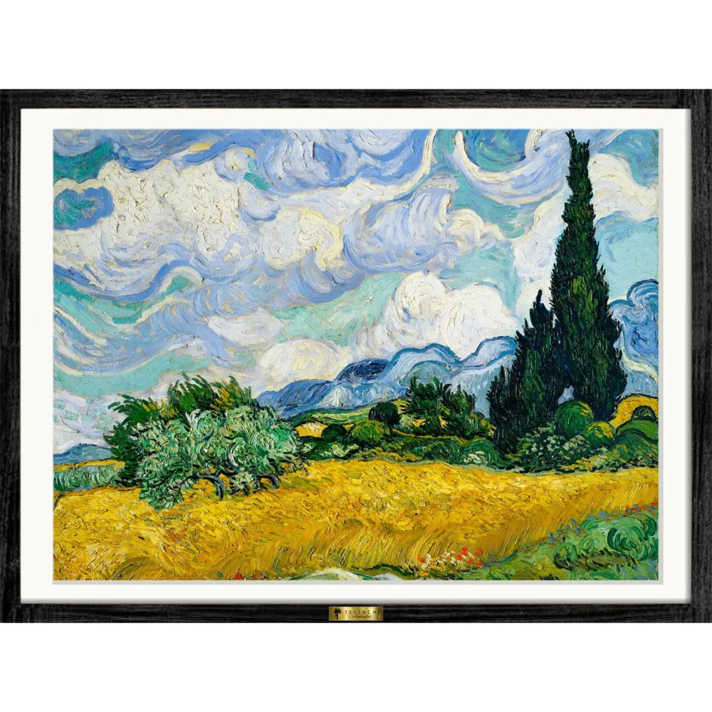 Wheat Field with Cypresses
