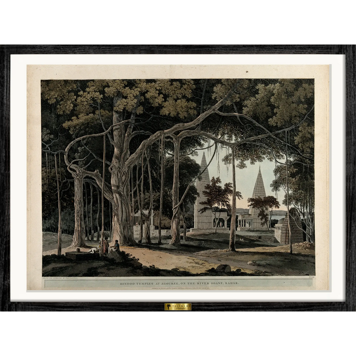 Hindoo Temples at Agouree, by Thomas Daniell