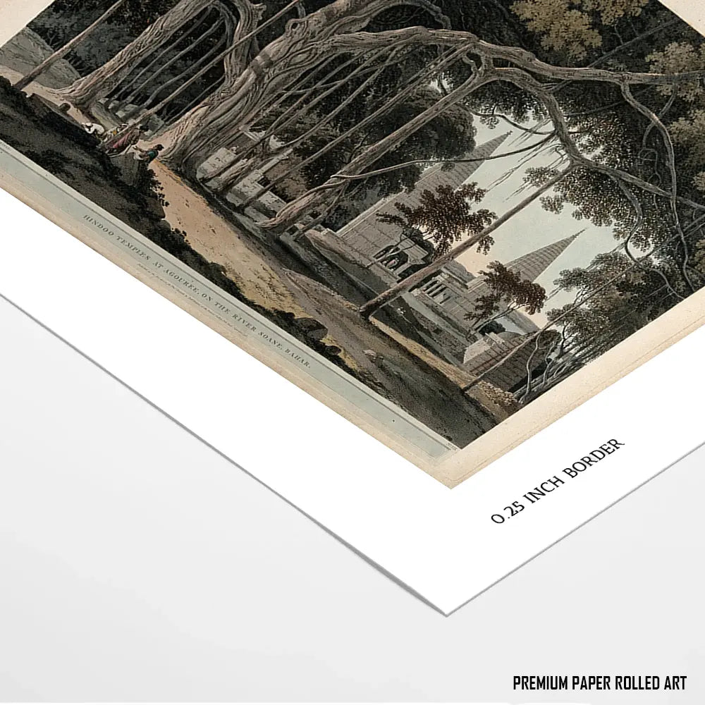 Hindoo Temples at Agouree, by Thomas Daniell