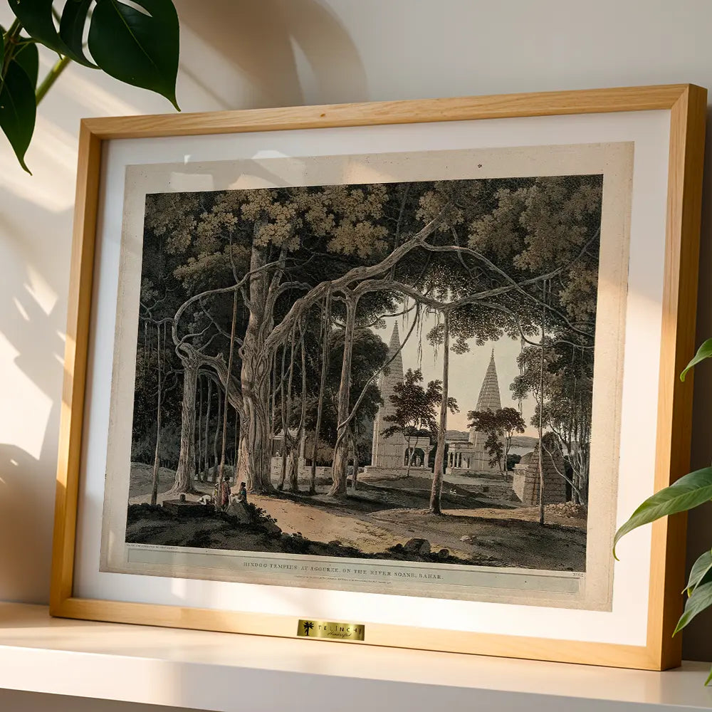 Hindoo Temples at Agouree, by Thomas Daniell