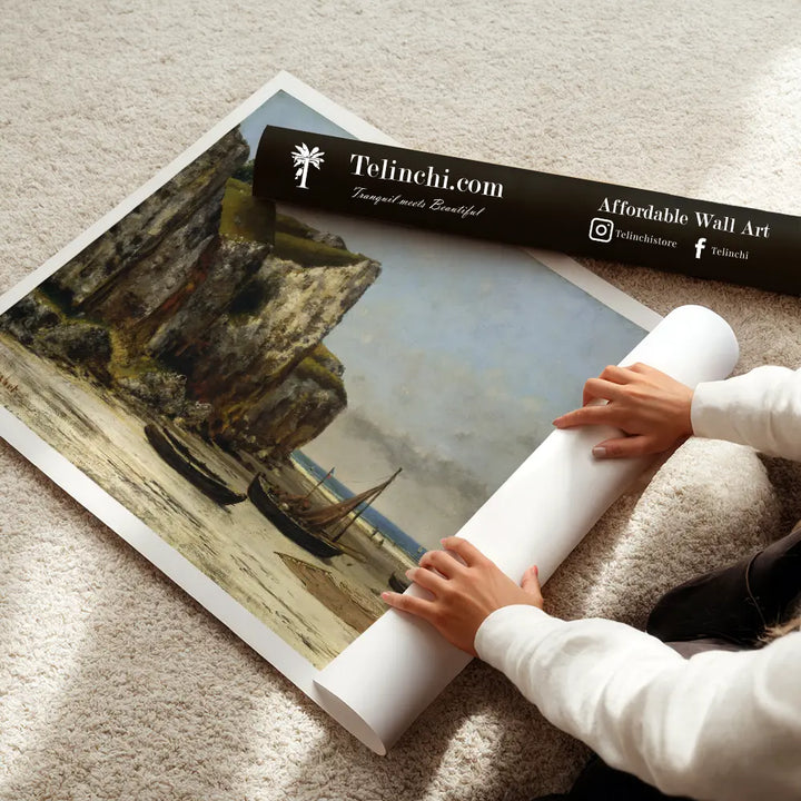 Beach in Normandy by Gustave Courbet