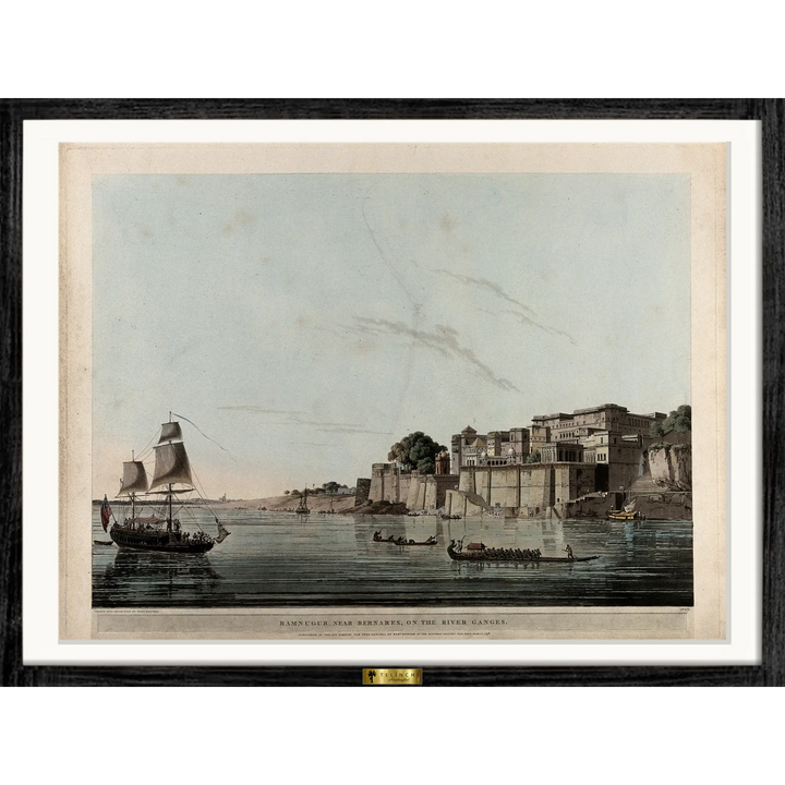Ramnuggur near Benares, on the River Ganges by Thomas Daniell