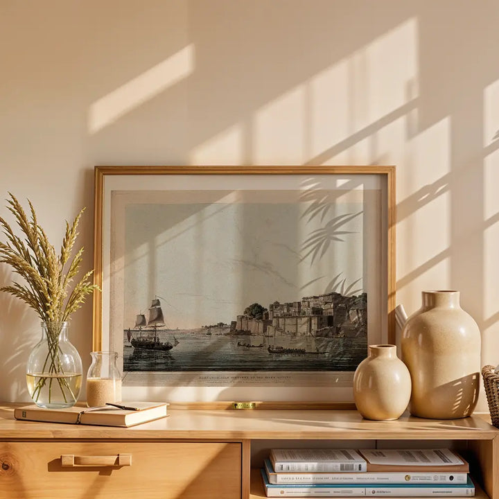 Ramnuggur near Benares, on the River Ganges by Thomas Daniell