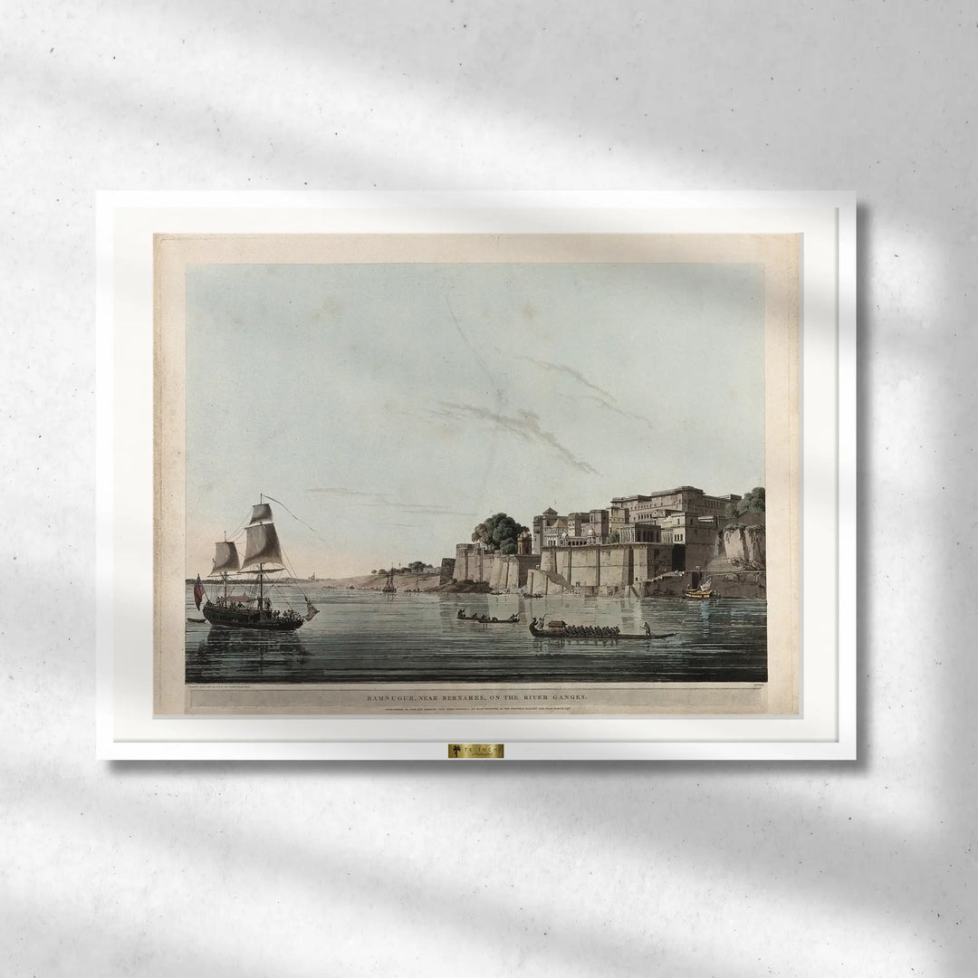 Ramnuggur near Benares, on the River Ganges by Thomas Daniell