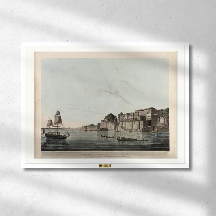 Ramnuggur near Benares, on the River Ganges by Thomas Daniell