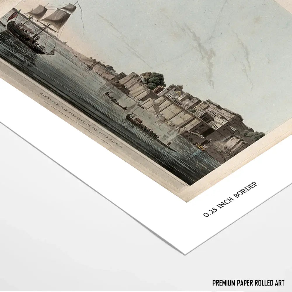 Ramnuggur near Benares, on the River Ganges by Thomas Daniell