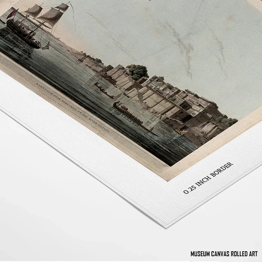 Ramnuggur near Benares, on the River Ganges by Thomas Daniell