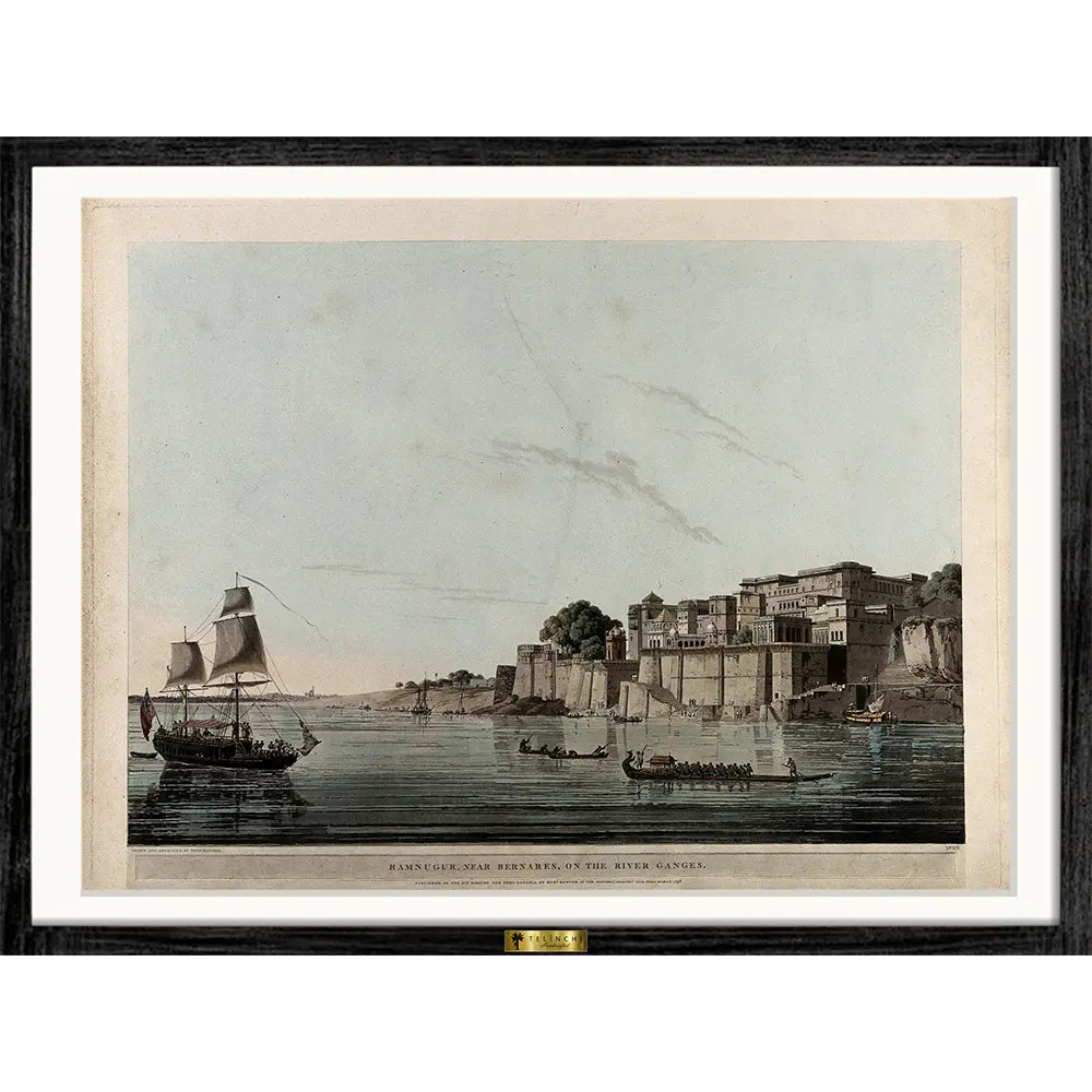 Ramnuggur near Benares, on the River Ganges by Thomas Daniell