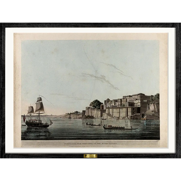 Ramnuggur near Benares, on the River Ganges by Thomas Daniell