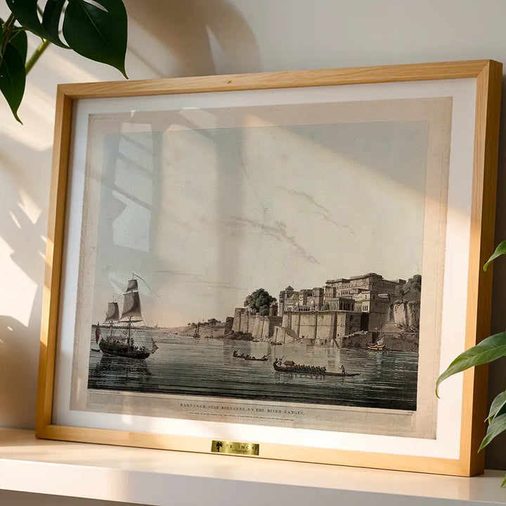 Ramnuggur near Benares, on the River Ganges by Thomas Daniell