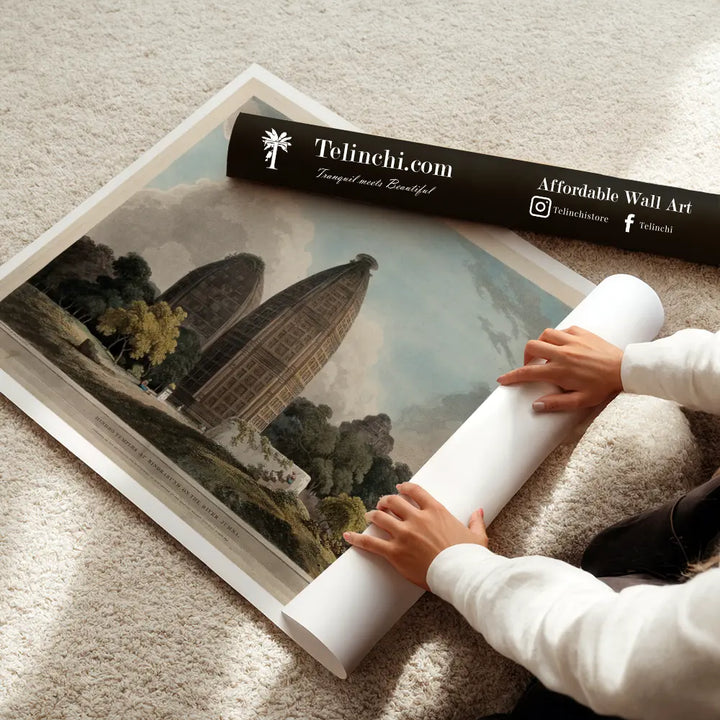 Hindoo Temples at Muttra on the River Jumna by Thomas Daniell