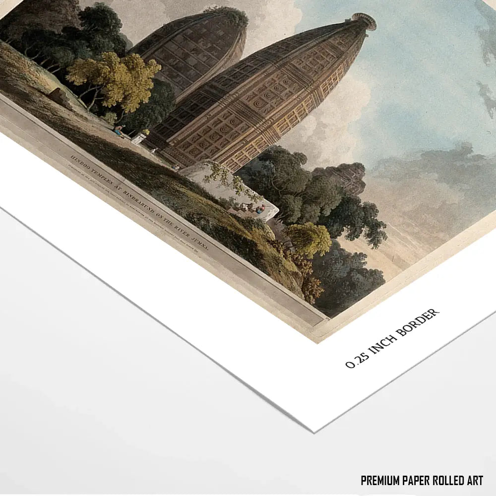 Hindoo Temples at Muttra on the River Jumna by Thomas Daniell