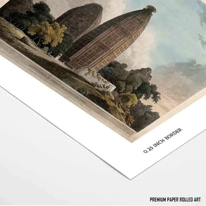 Hindoo Temples at Muttra on the River Jumna by Thomas Daniell