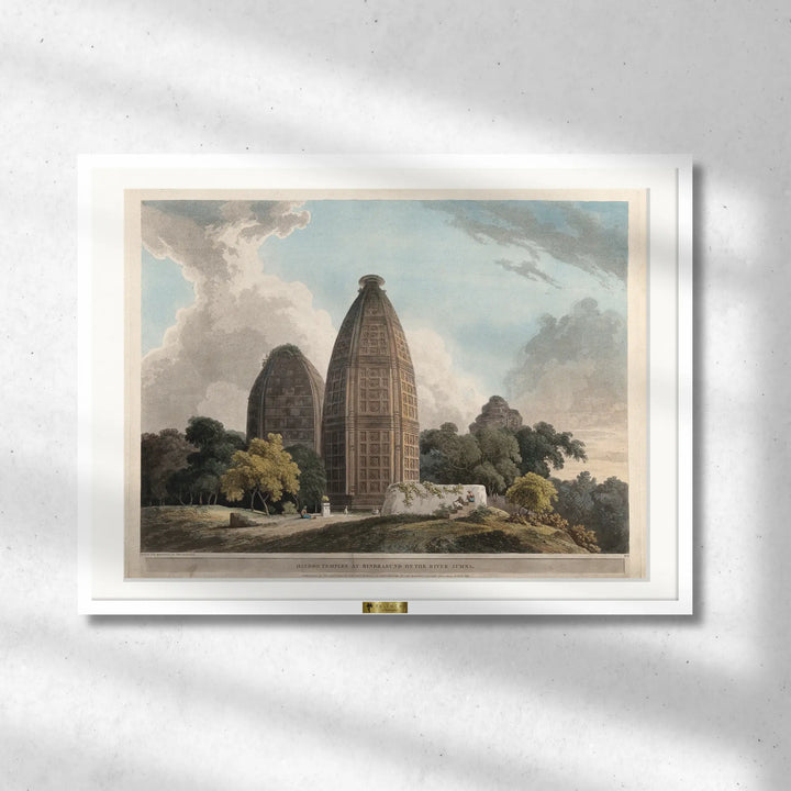 Hindoo Temples at Muttra on the River Jumna by Thomas Daniell