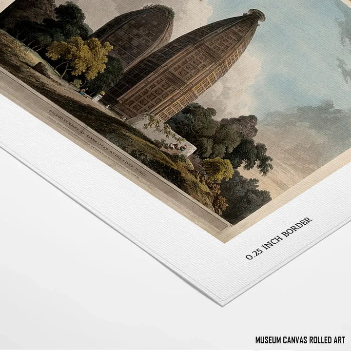 Hindoo Temples at Muttra on the River Jumna by Thomas Daniell