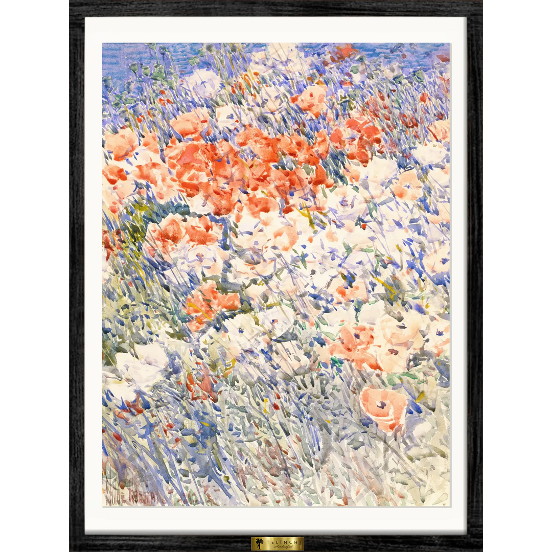 Poppies in a Field by, Claude Monet Painting