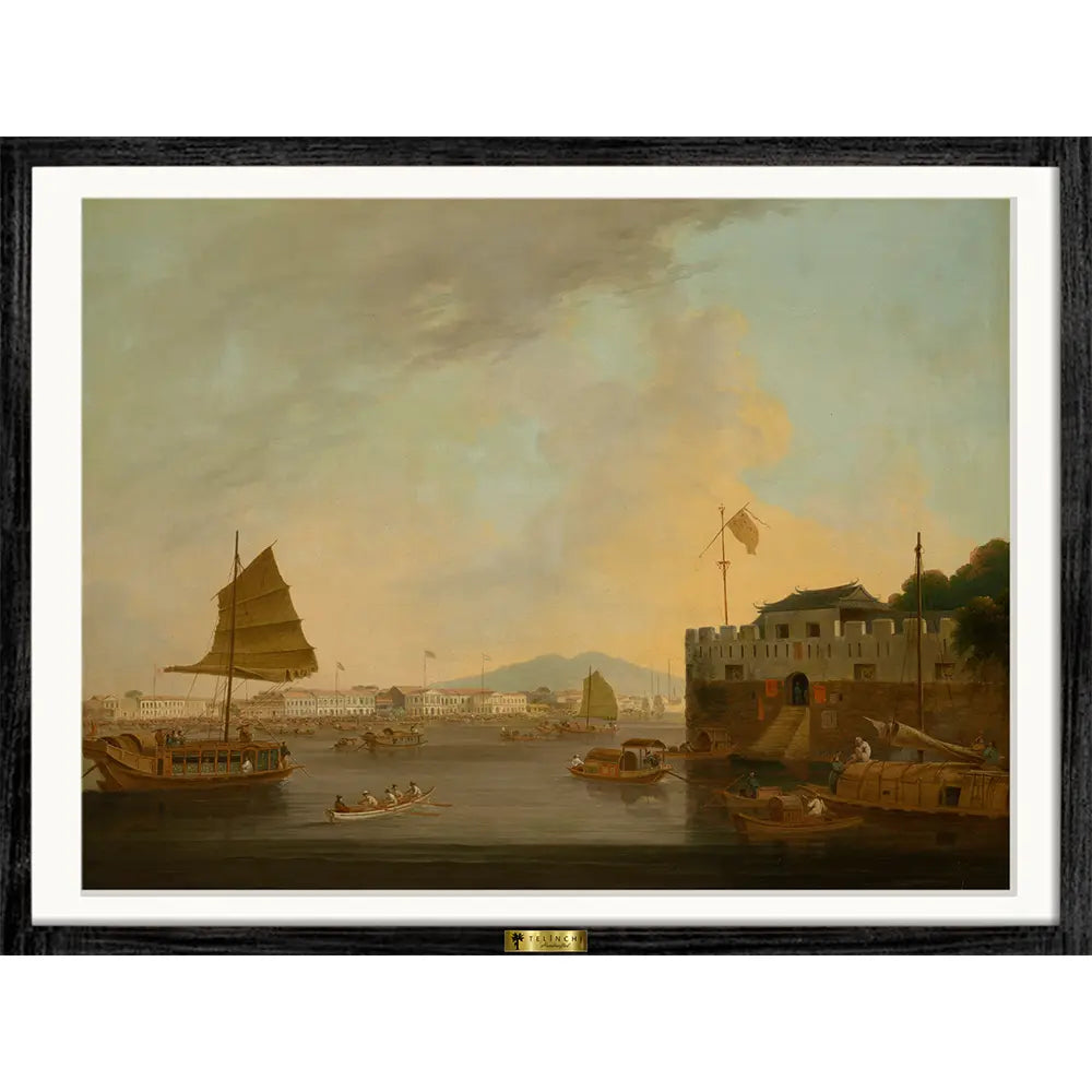 The European Factories and Dutch Folly Fort by George Chinnery