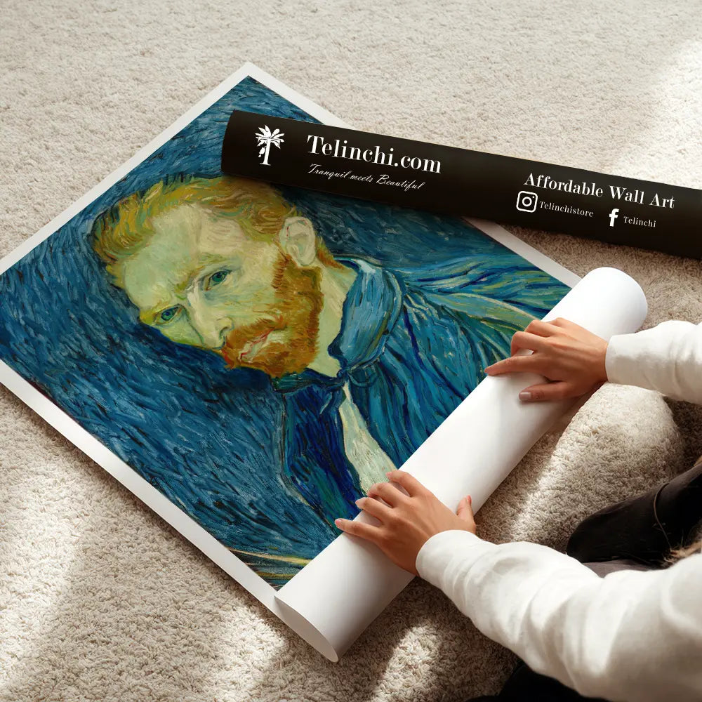 Self-Portrait with Palette  by Vincent van Gogh