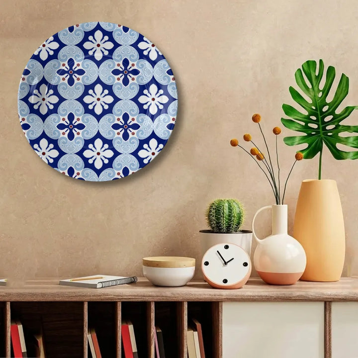 Royal Blue & White Floral Scroll Blue Pottery