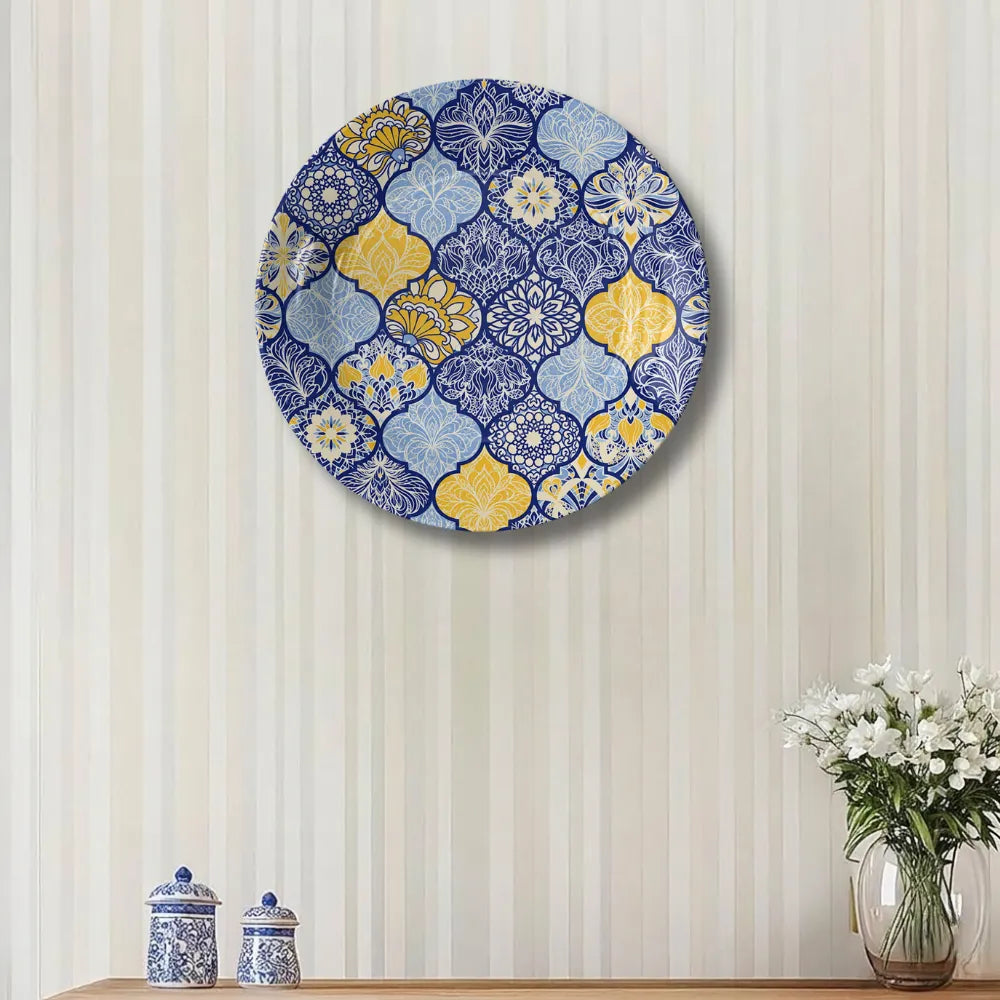 Royal Blue & Yellow Moroccan Floral Mosaic