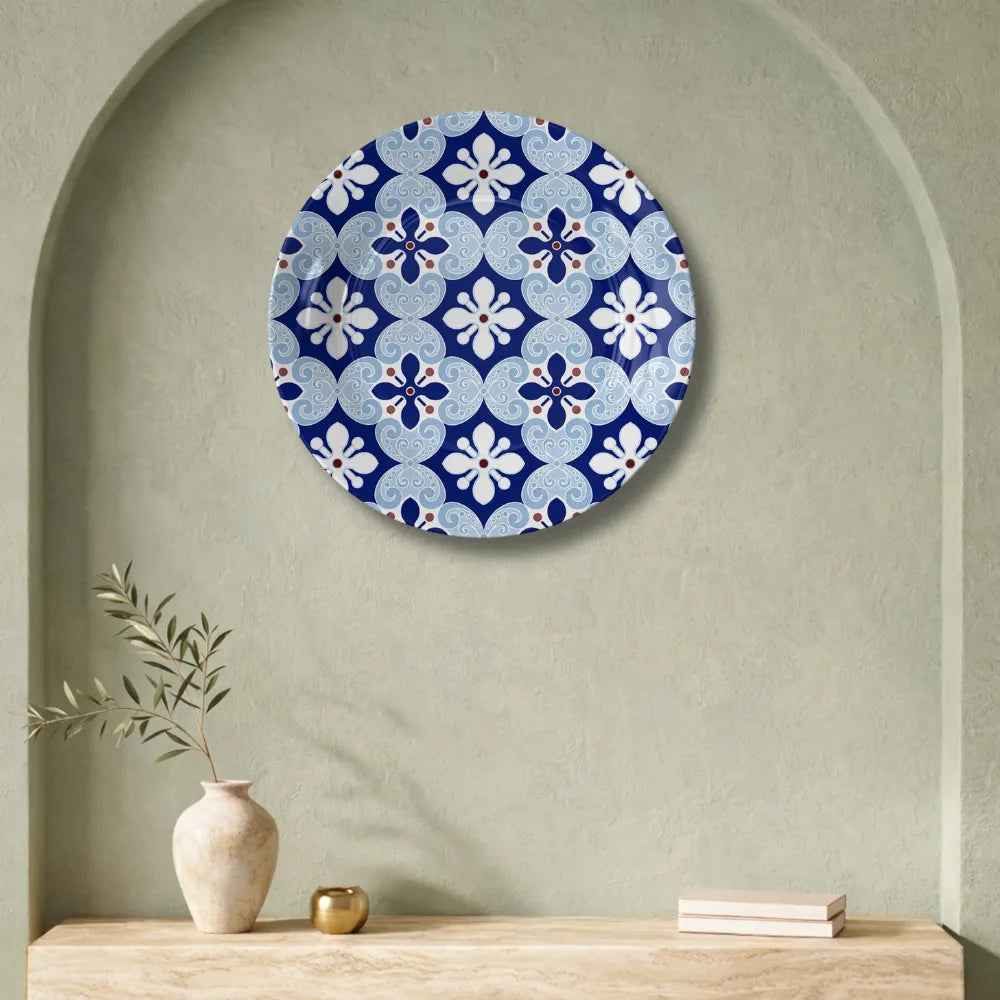 Royal Blue & White Floral Scroll Blue Pottery
